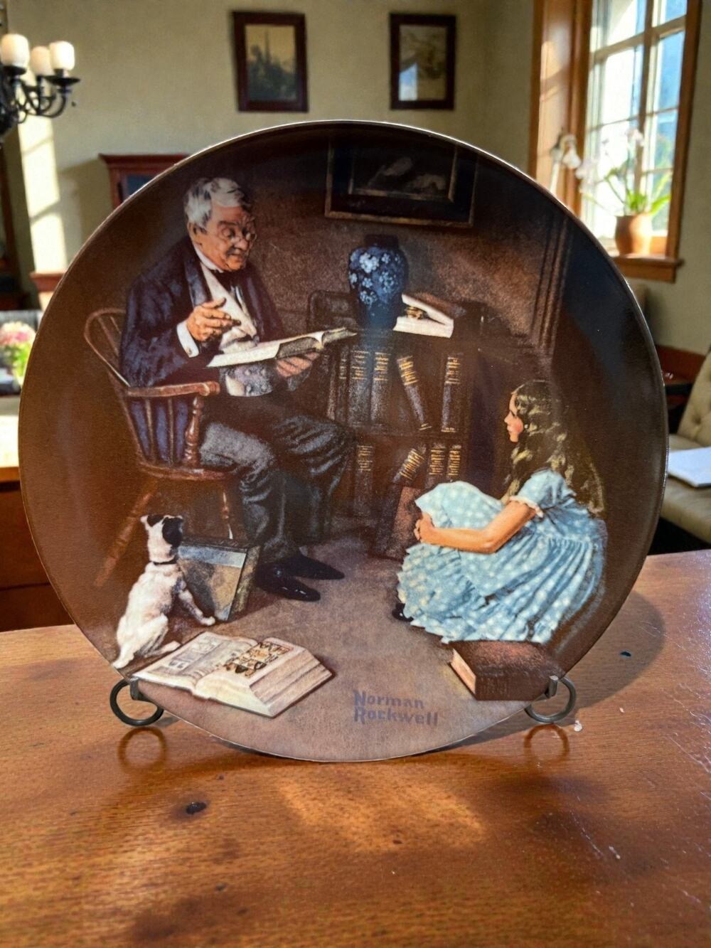 Norman Rockwell The Storyteller Plate Knowles Heritage 1983 LE USA 8.5in